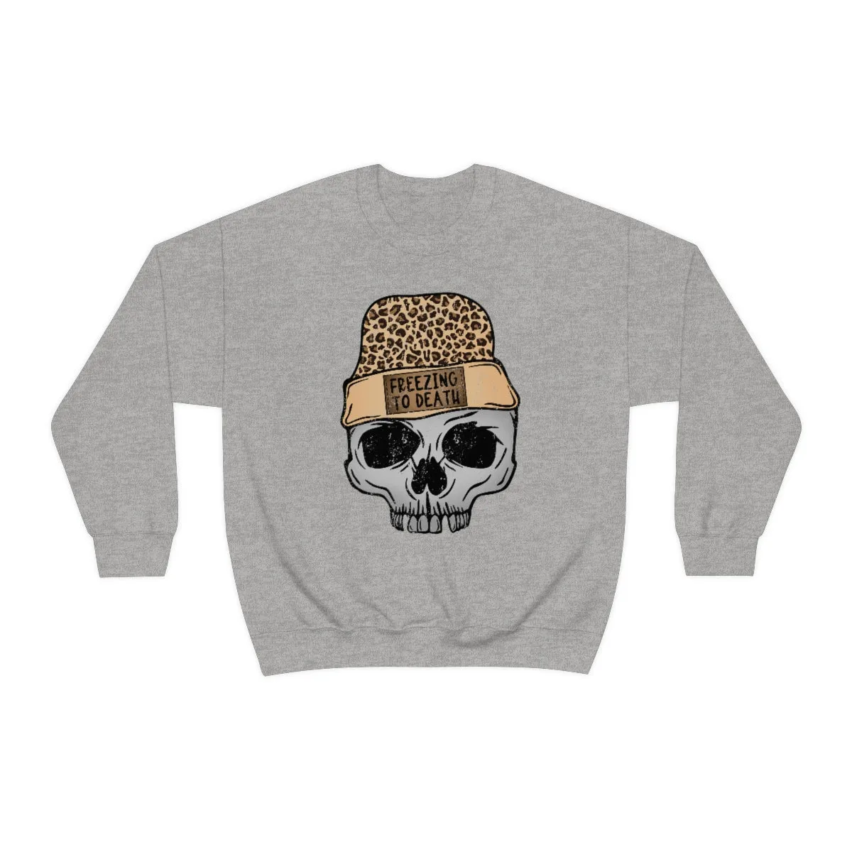 Freezing To Death Skull  Unisex Crewneck Sweatshirt