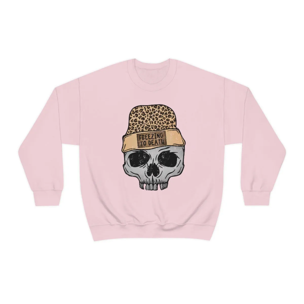 Freezing To Death Skull  Unisex Crewneck Sweatshirt