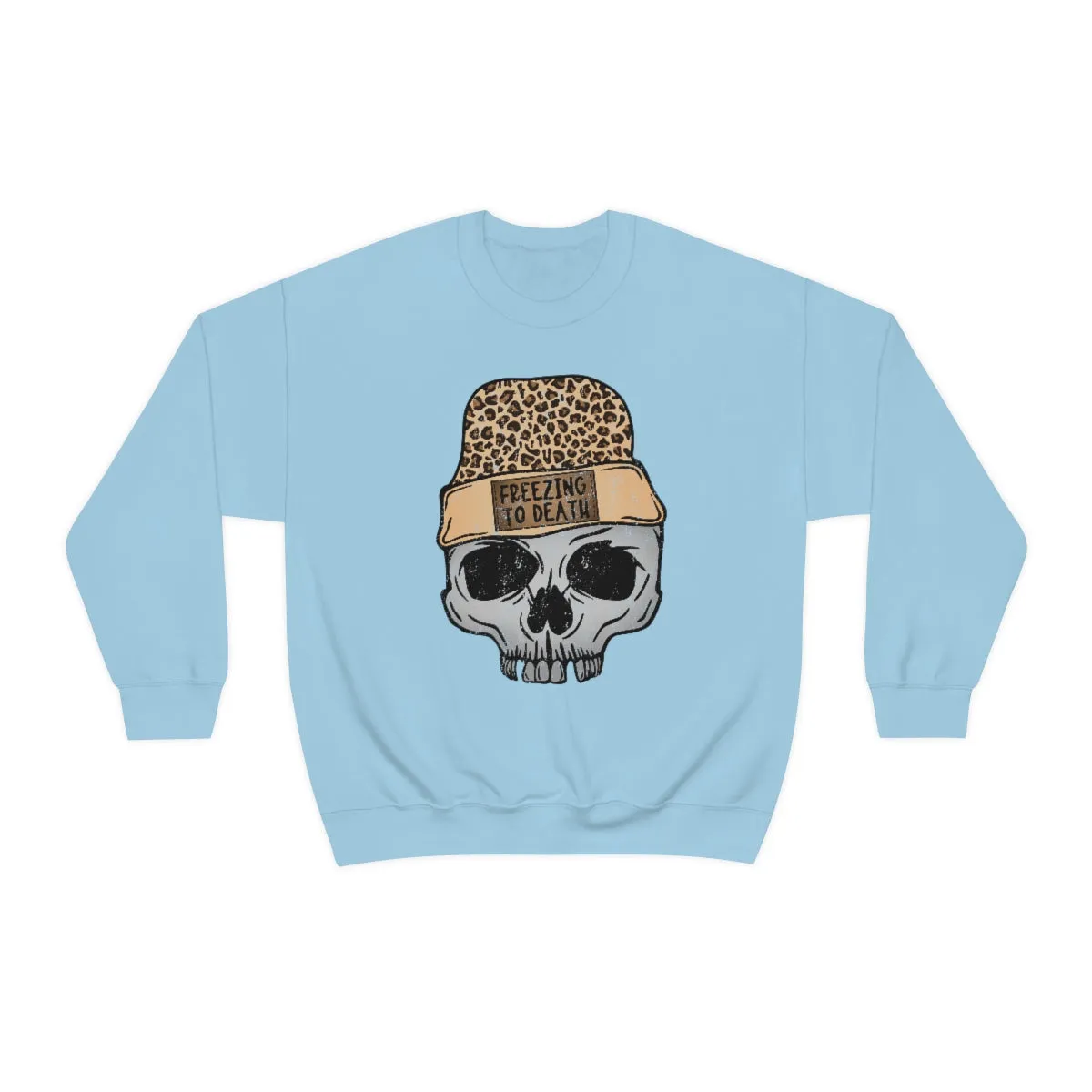Freezing To Death Skull  Unisex Crewneck Sweatshirt