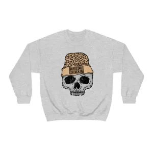 Freezing To Death Skull  Unisex Crewneck Sweatshirt