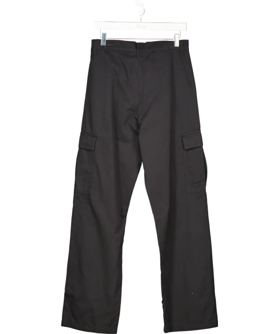 French Connection Black Twill Cargo Trousers UK 12