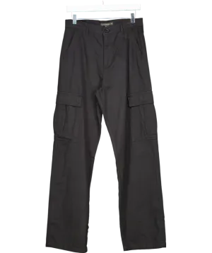 French Connection Black Twill Cargo Trousers UK 12