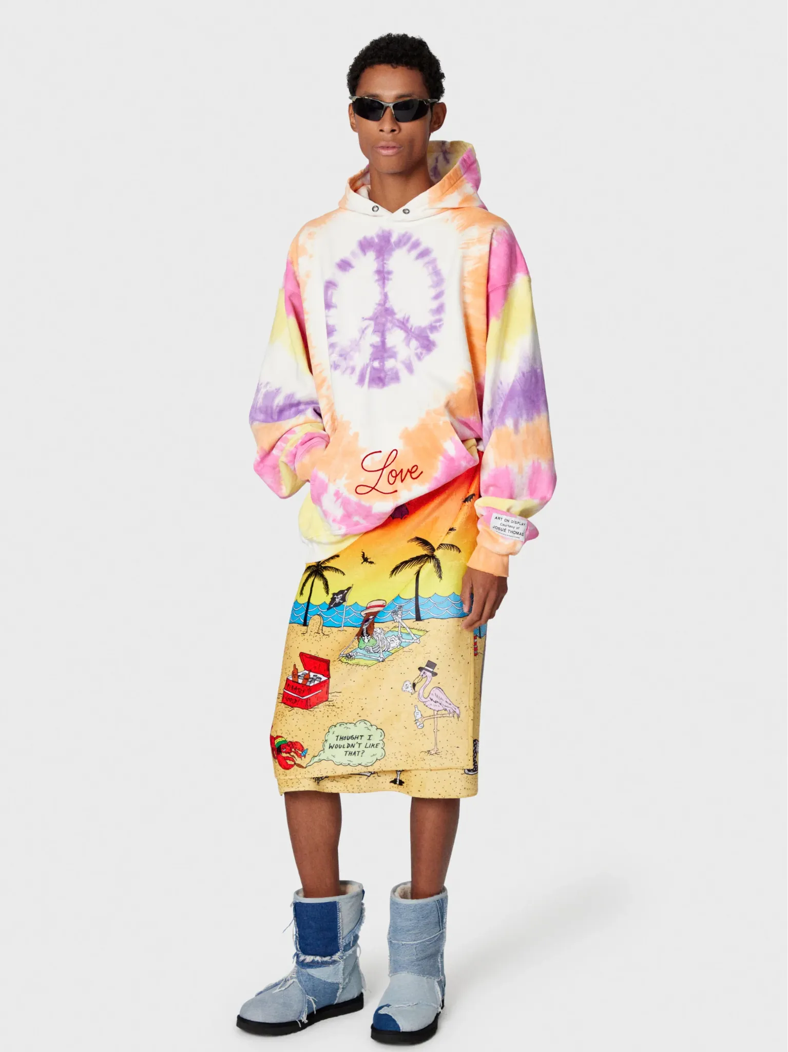 GALLERY DEPT. Peace Love Hoodie Tie Dye/Multicolour