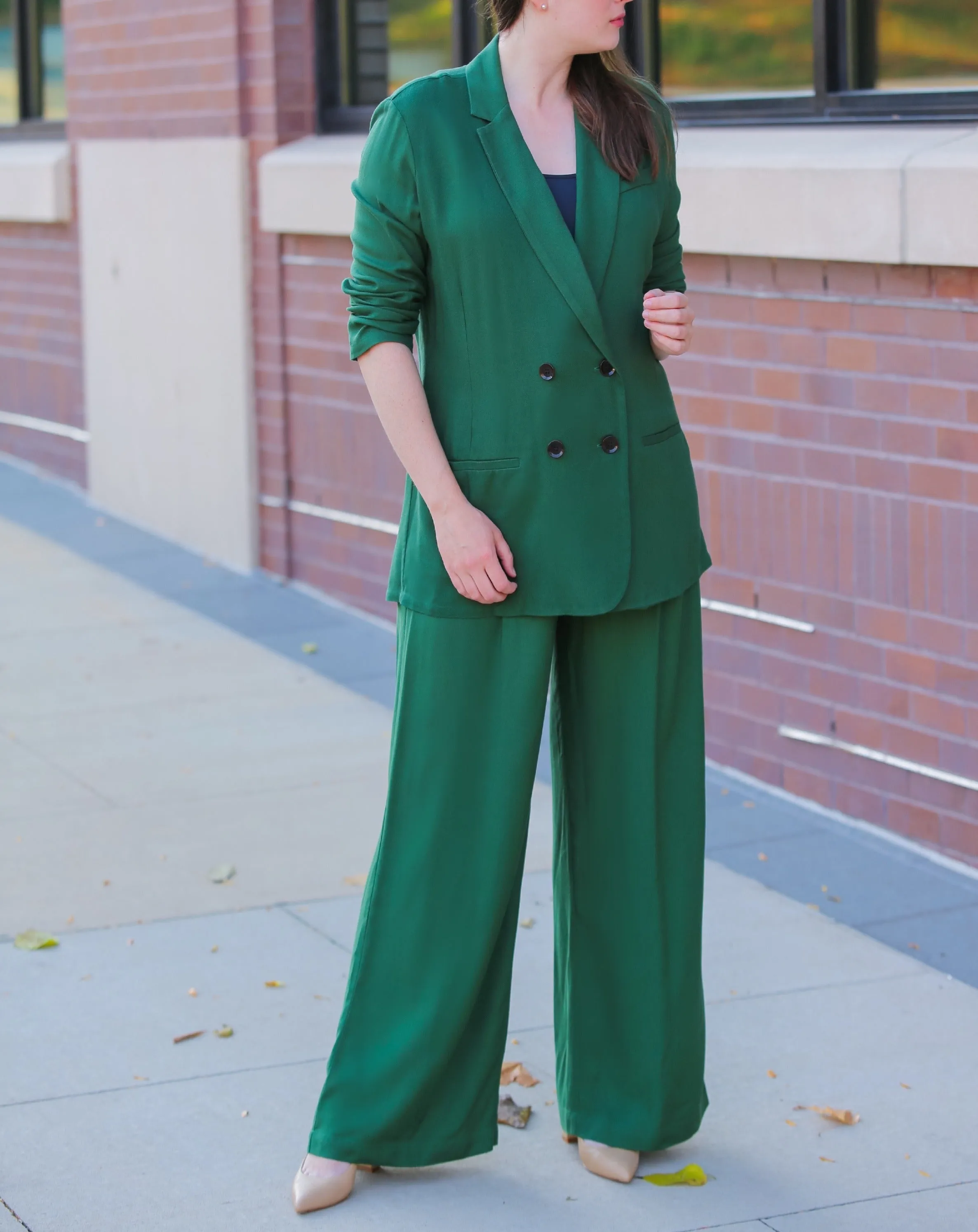 Garbo Pants in Dobby Crepe