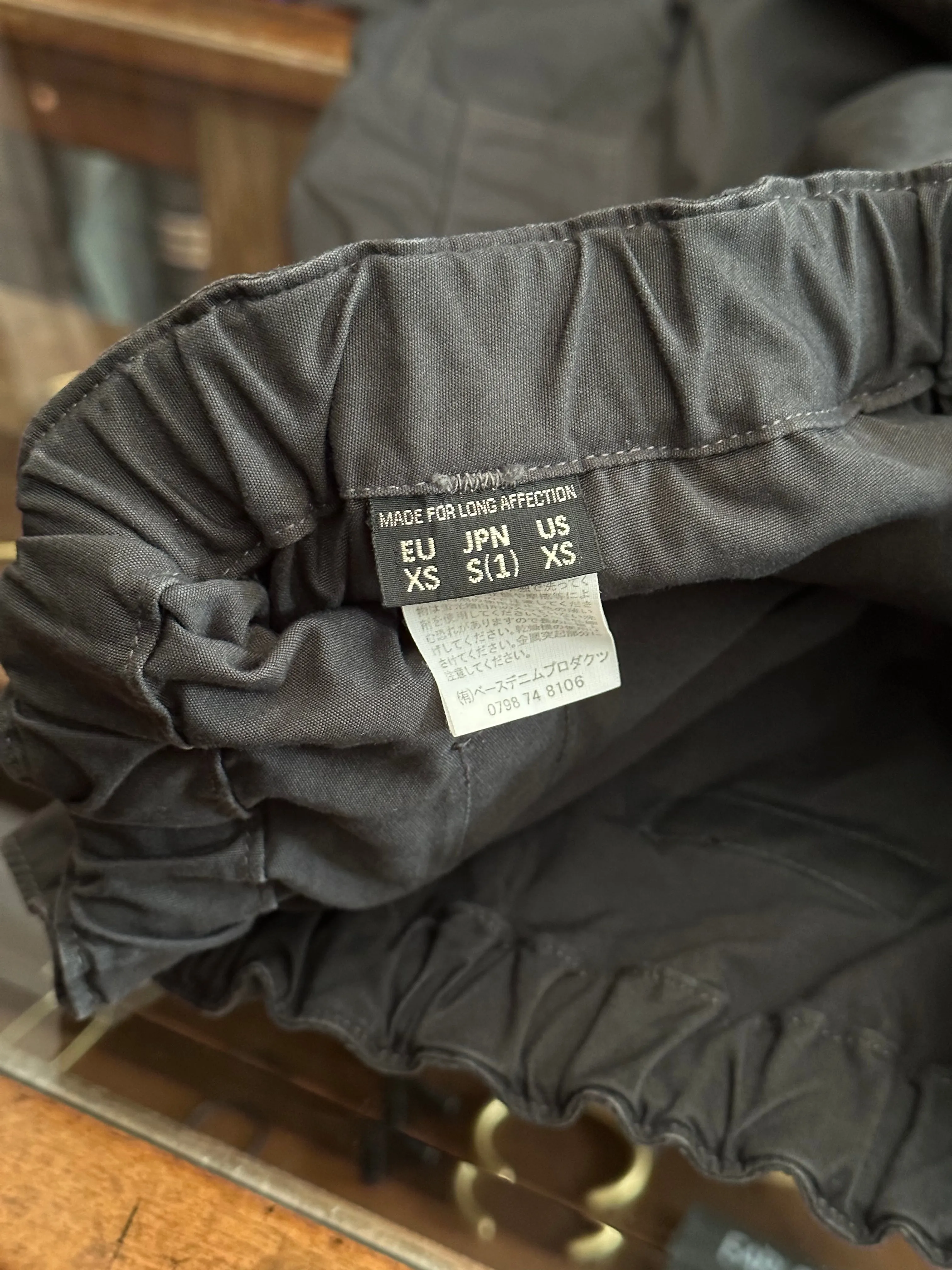 Gently Used orSlow Easy Cargo Pants - Charcoal Grey - 1