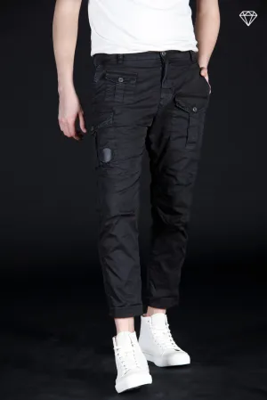 George Coolpocket men's cargo pants in lightweight pima cotton logo edition carrot fit ①