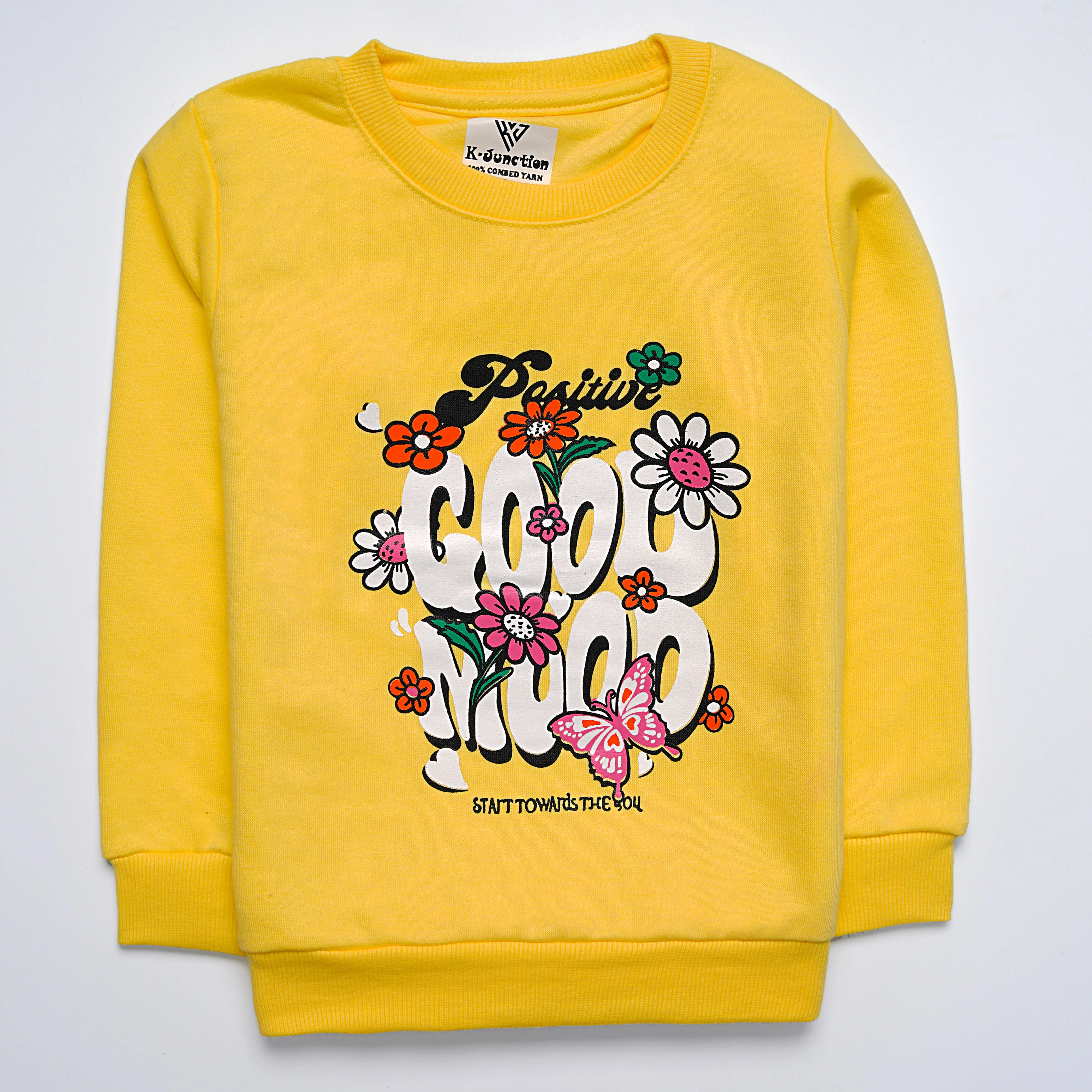 Girls Printed Full Sleeve Sweat T-Shirt (7209)