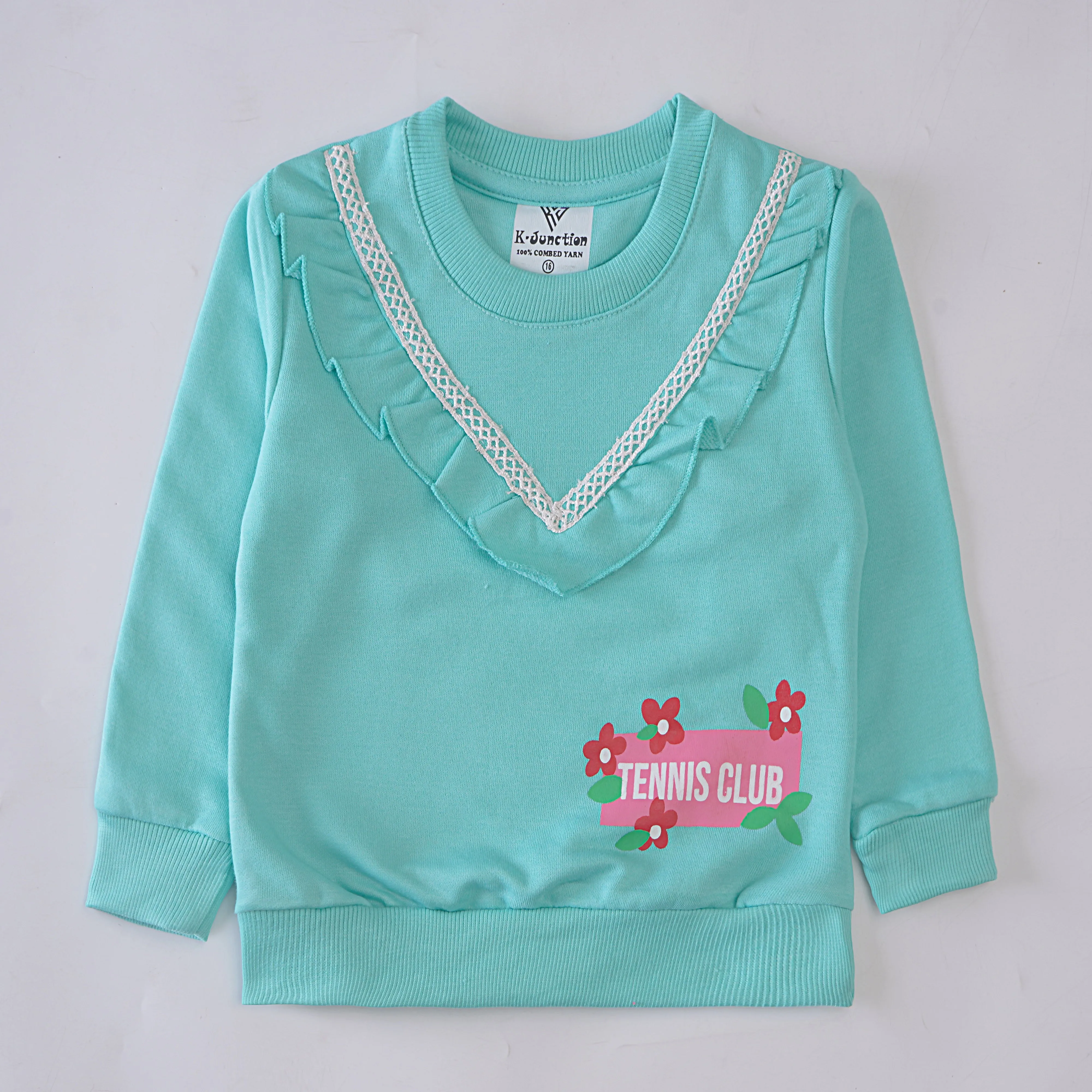 Girls Printed Full Sleeve Sweat T-Shirt (7211)
