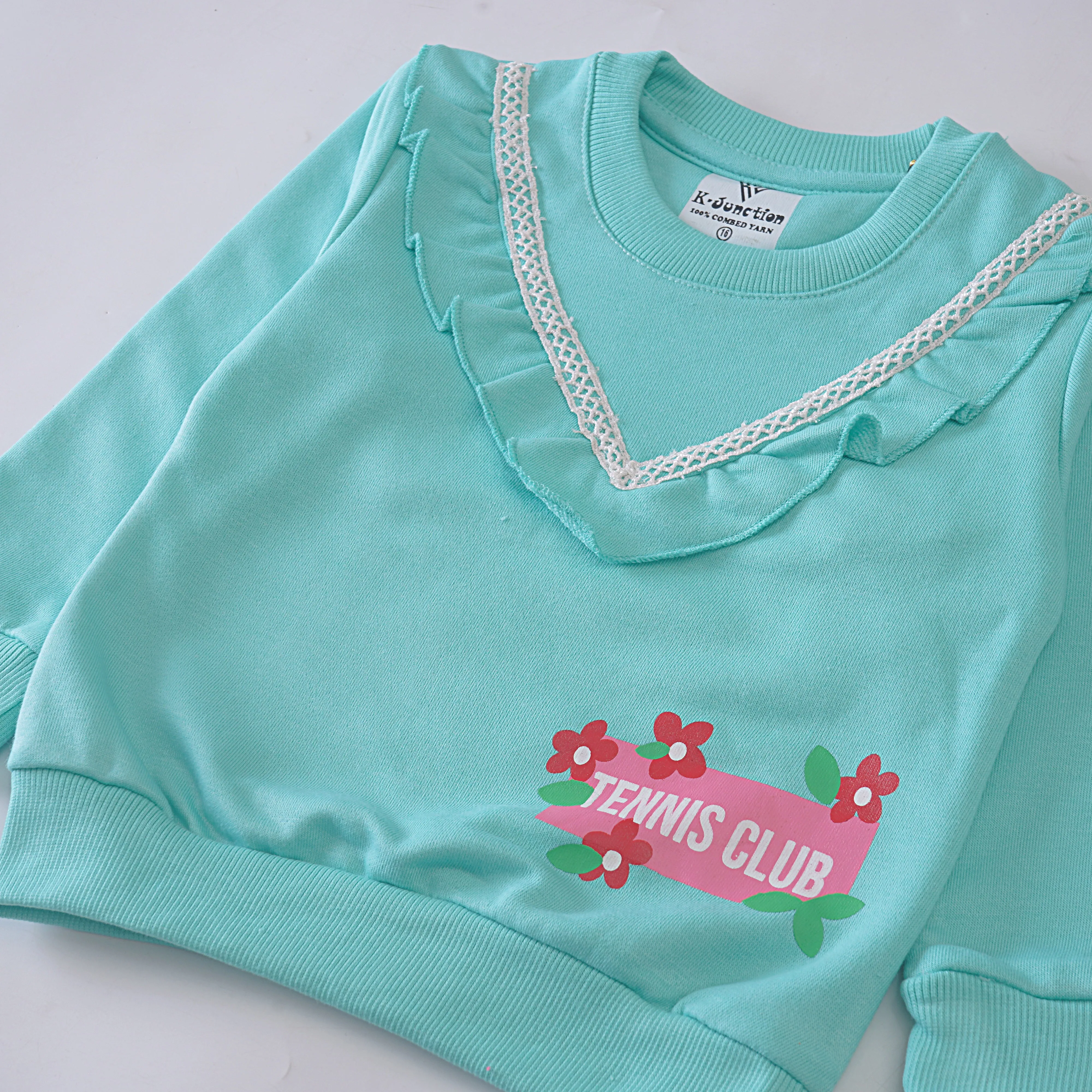 Girls Printed Full Sleeve Sweat T-Shirt (7211)