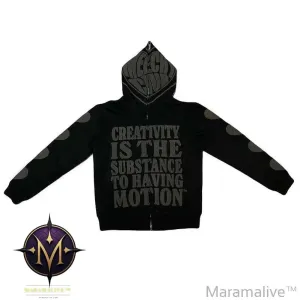 Goth letter printing Hoodies Y2K Zip Up Hoodie Women High Street Retro Hip Hop Casual Sweatshirt Fashion Hoodie