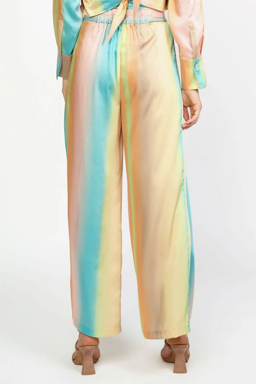 Gradation Print Wide Leg Pants
