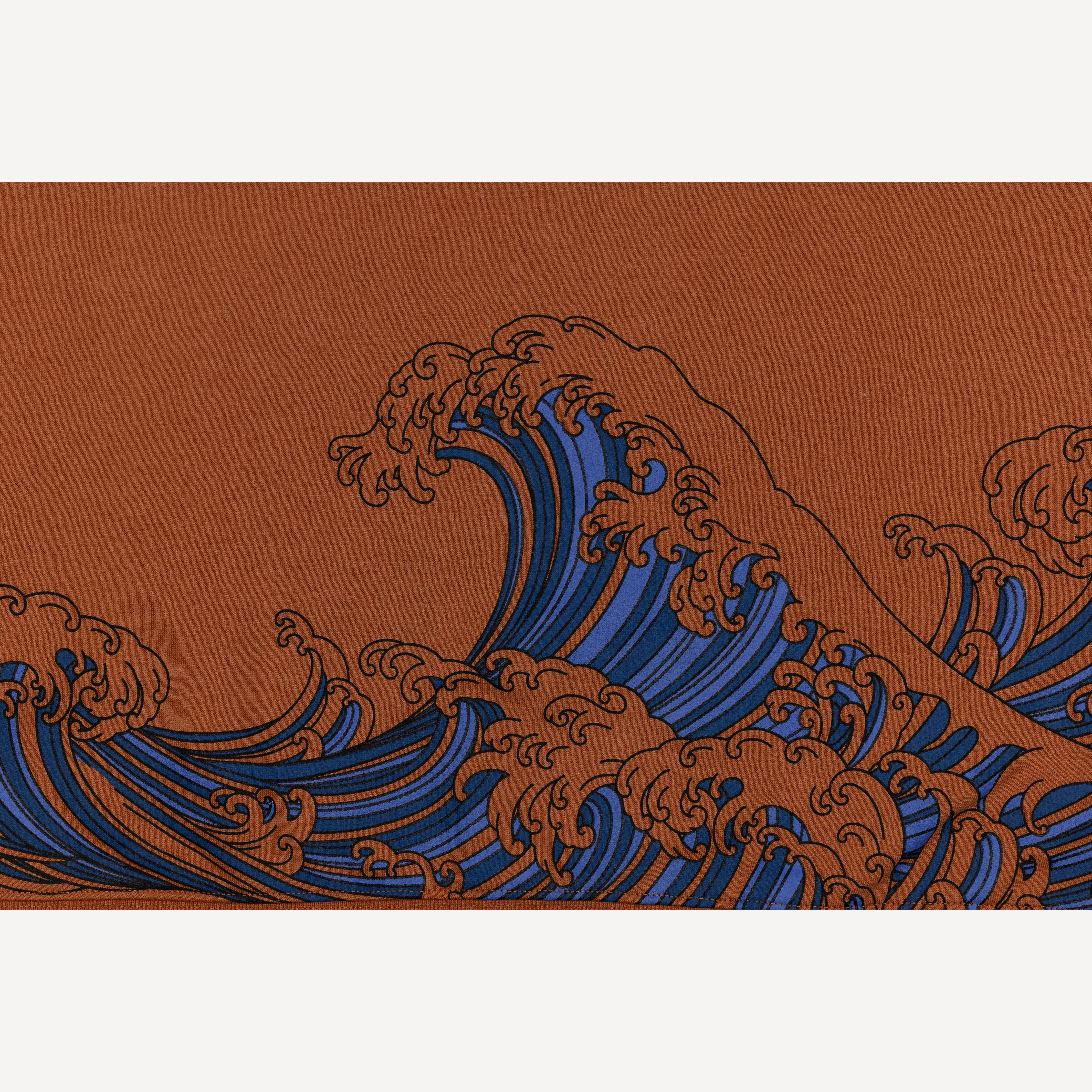 Graphic Wraparound Crewneck Sweatshirt - Amber Brown / Courage