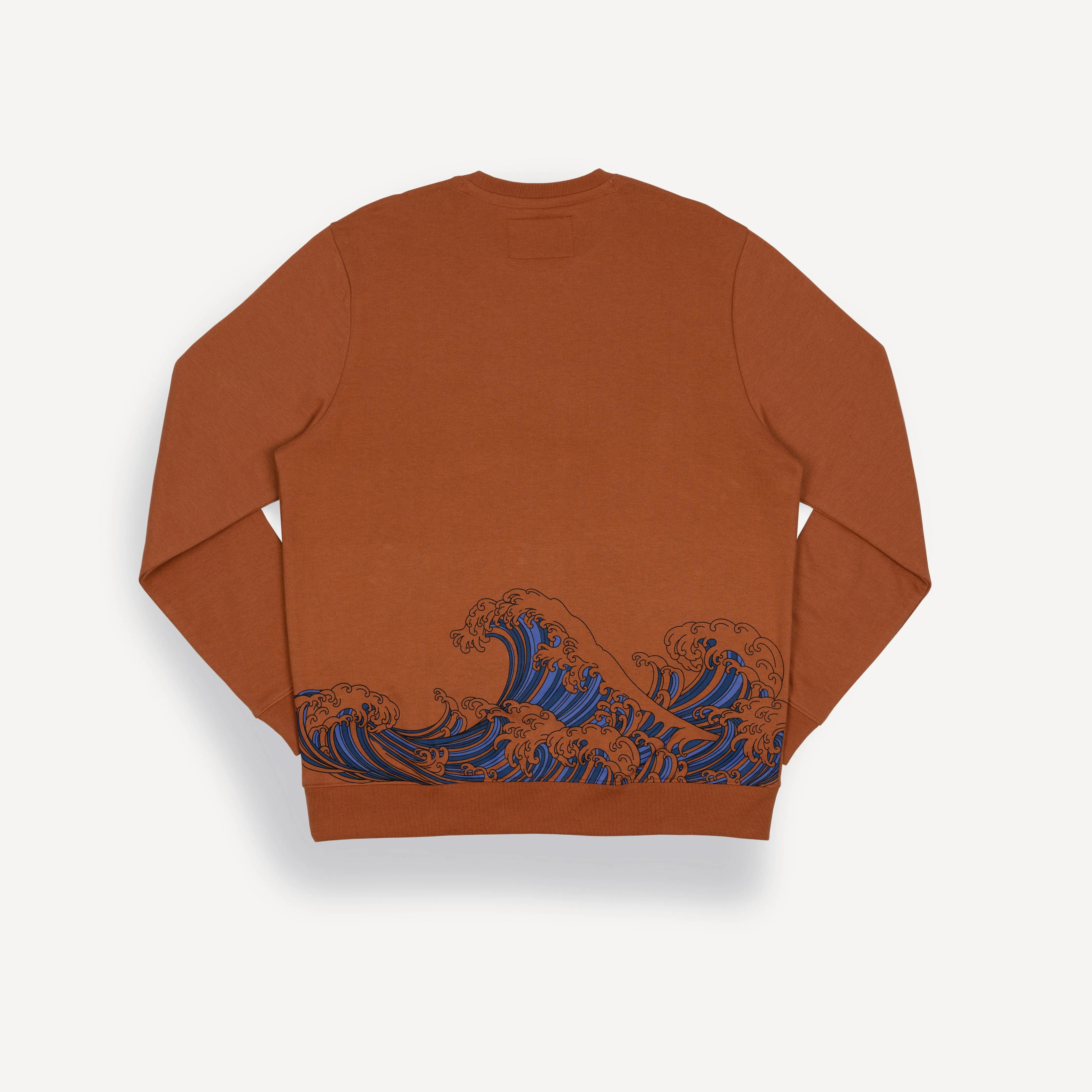 Graphic Wraparound Crewneck Sweatshirt - Amber Brown / Courage