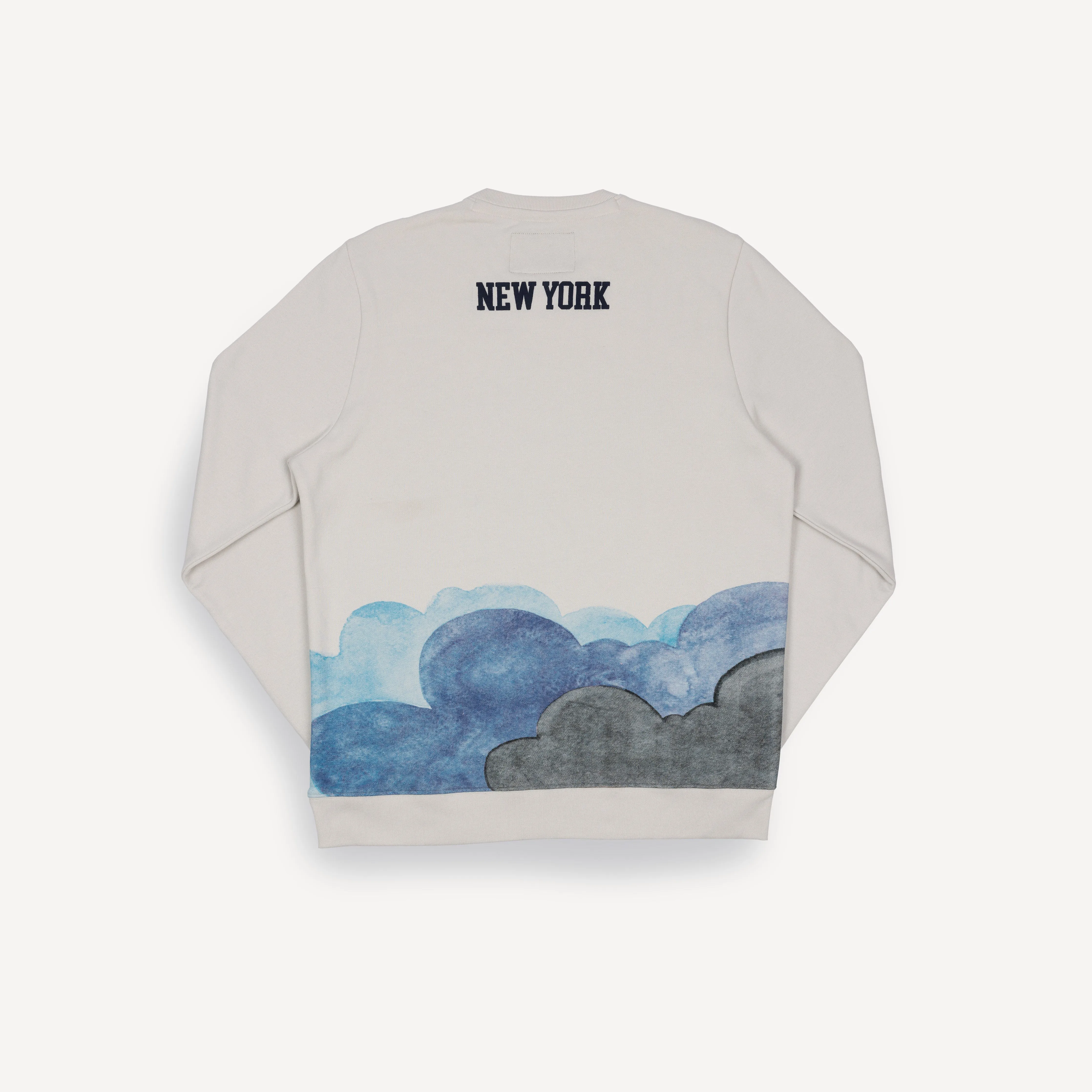 Graphic Wraparound Crewneck Sweatshirt - Oyster Mushroom / Flushing
