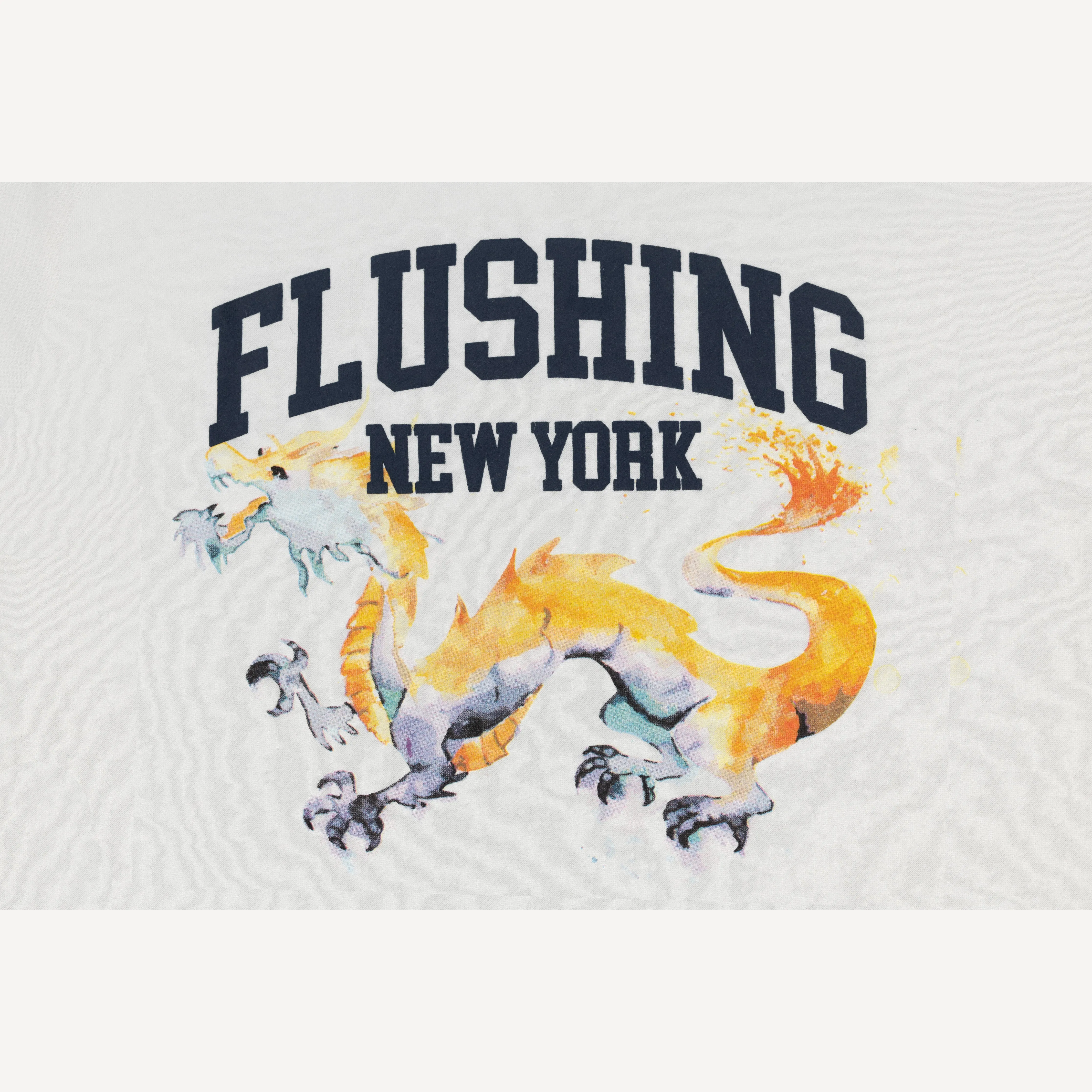 Graphic Wraparound Crewneck Sweatshirt - Oyster Mushroom / Flushing