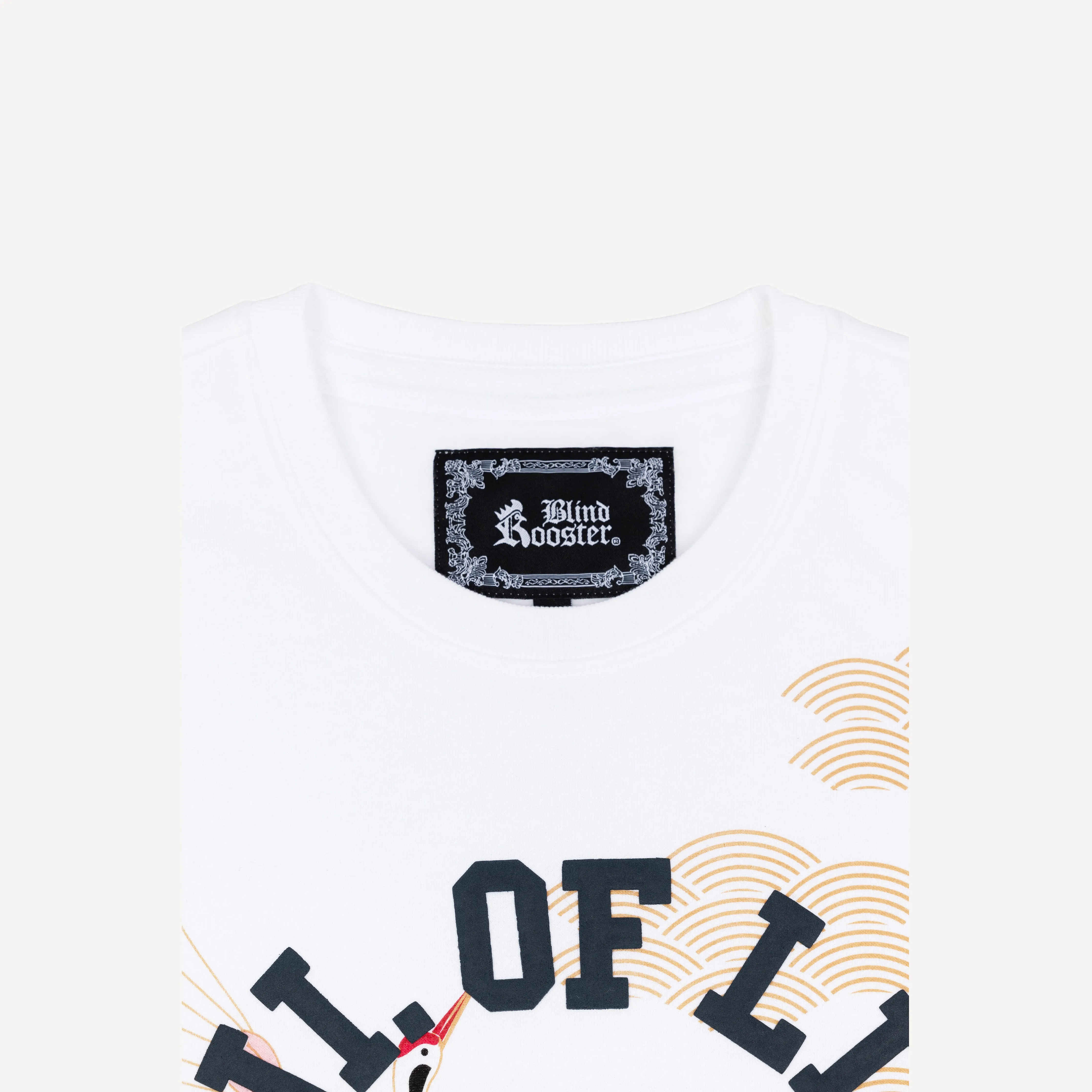 Graphic Wraparound Crewneck Sweatshirt - White / Uni of Life