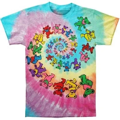 Grateful Dead "Spiral Dancing Bears" Tie Dye T-Shirt