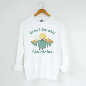 GREAT SMOKY MOUNTAINS NATIONAL PARK WHITE CREWNECK