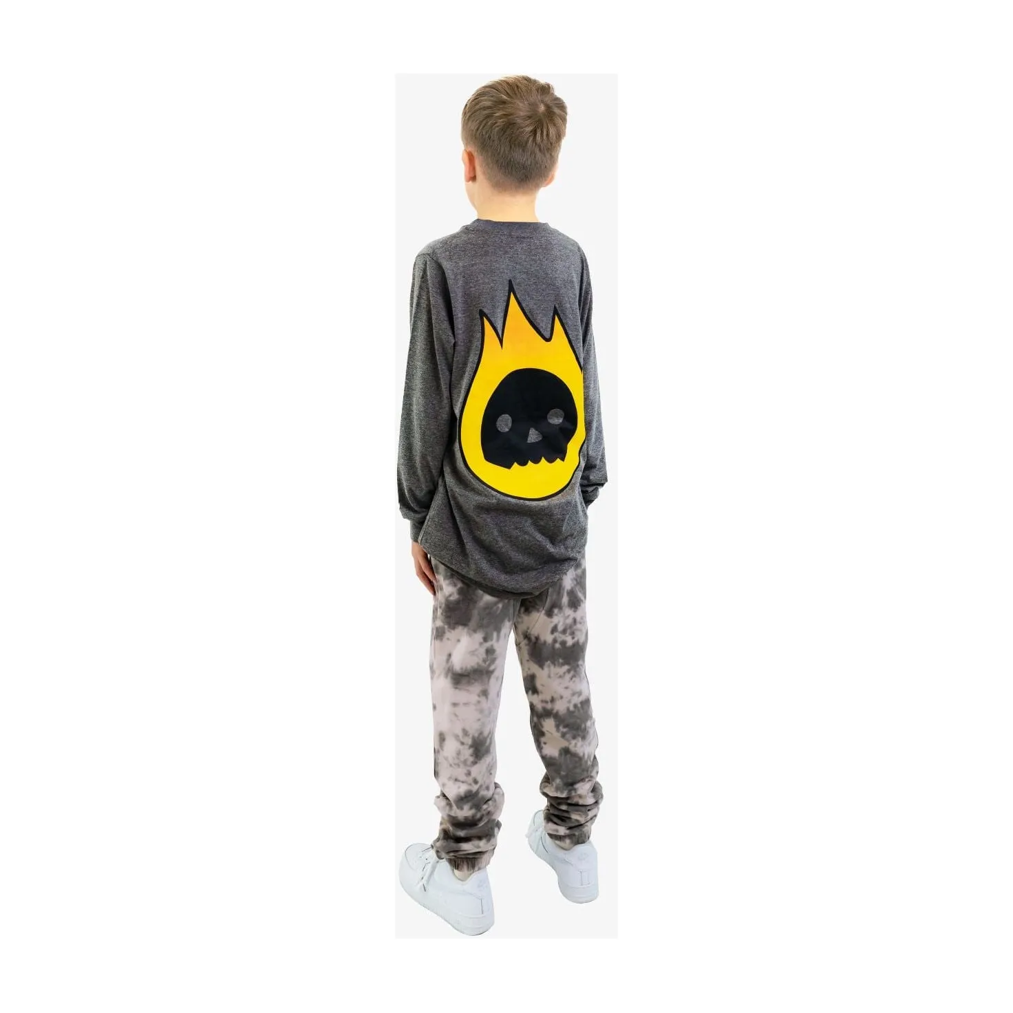 Grey Marle Flame Guy Tee