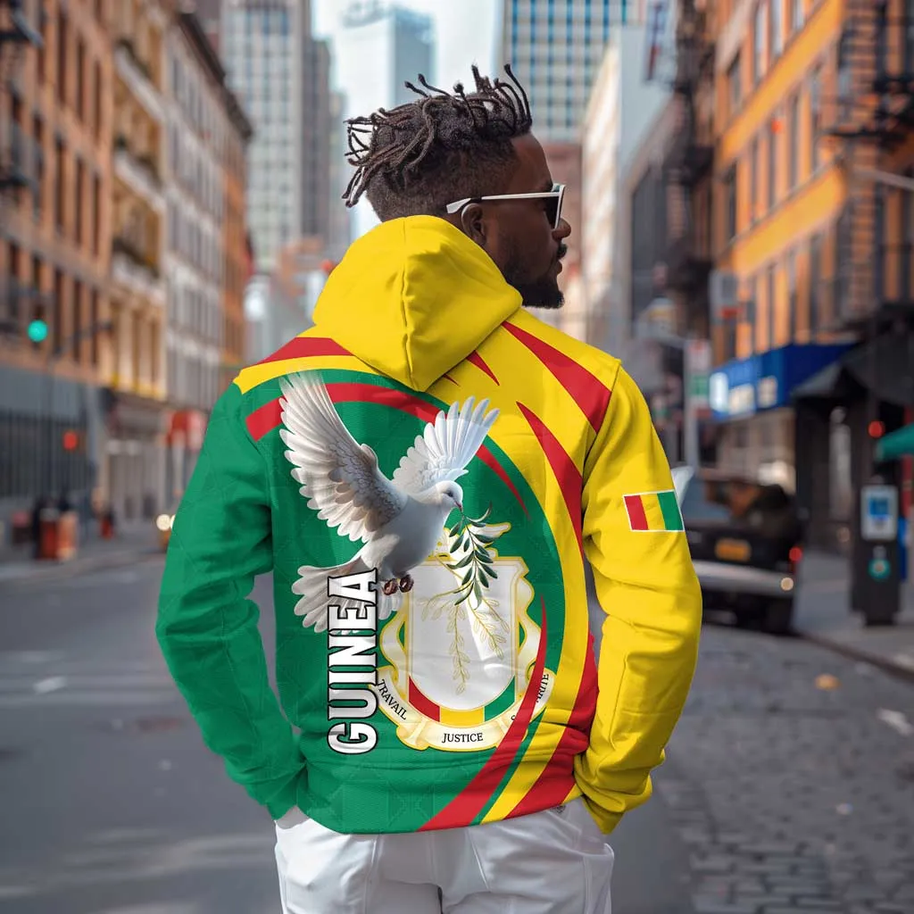 Guinea Zip Hoodie Coat Of Arms With Pigeon - Kente Pattern LT15
