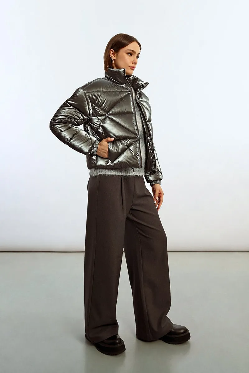 Gun Metal Puffer Jacket