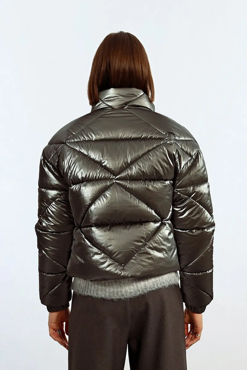 Gun Metal Puffer Jacket