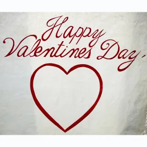 Happy Valentines Day Vintage Iron On Heat Transfer
