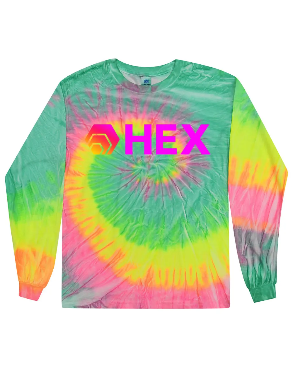 Hex in Pink Tie Dye Long Sleeve