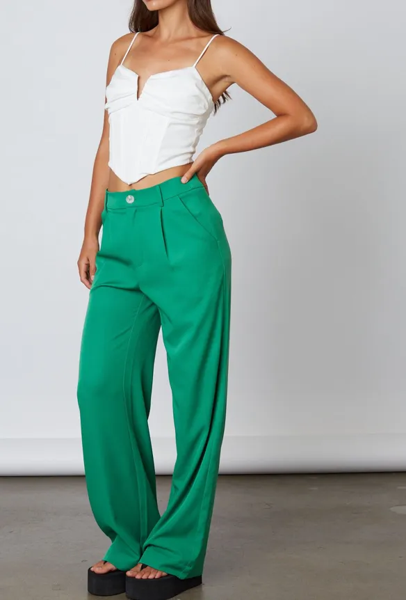 High Waisted Wide Leg Trousers