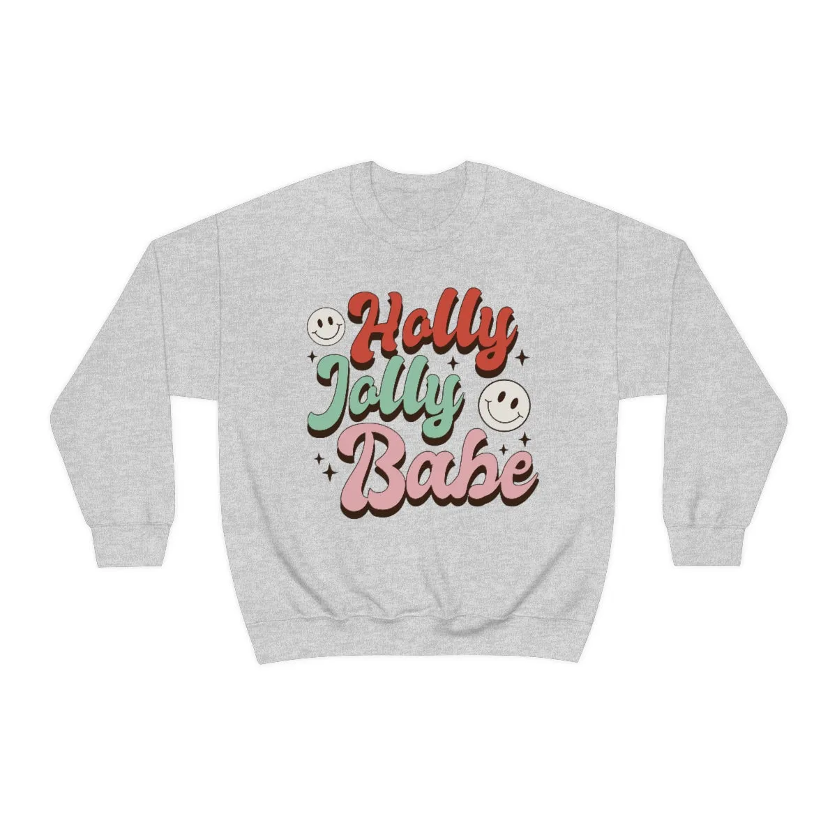 Holly Jolly Babe (Retro) Unisex Crewneck Sweatshirt