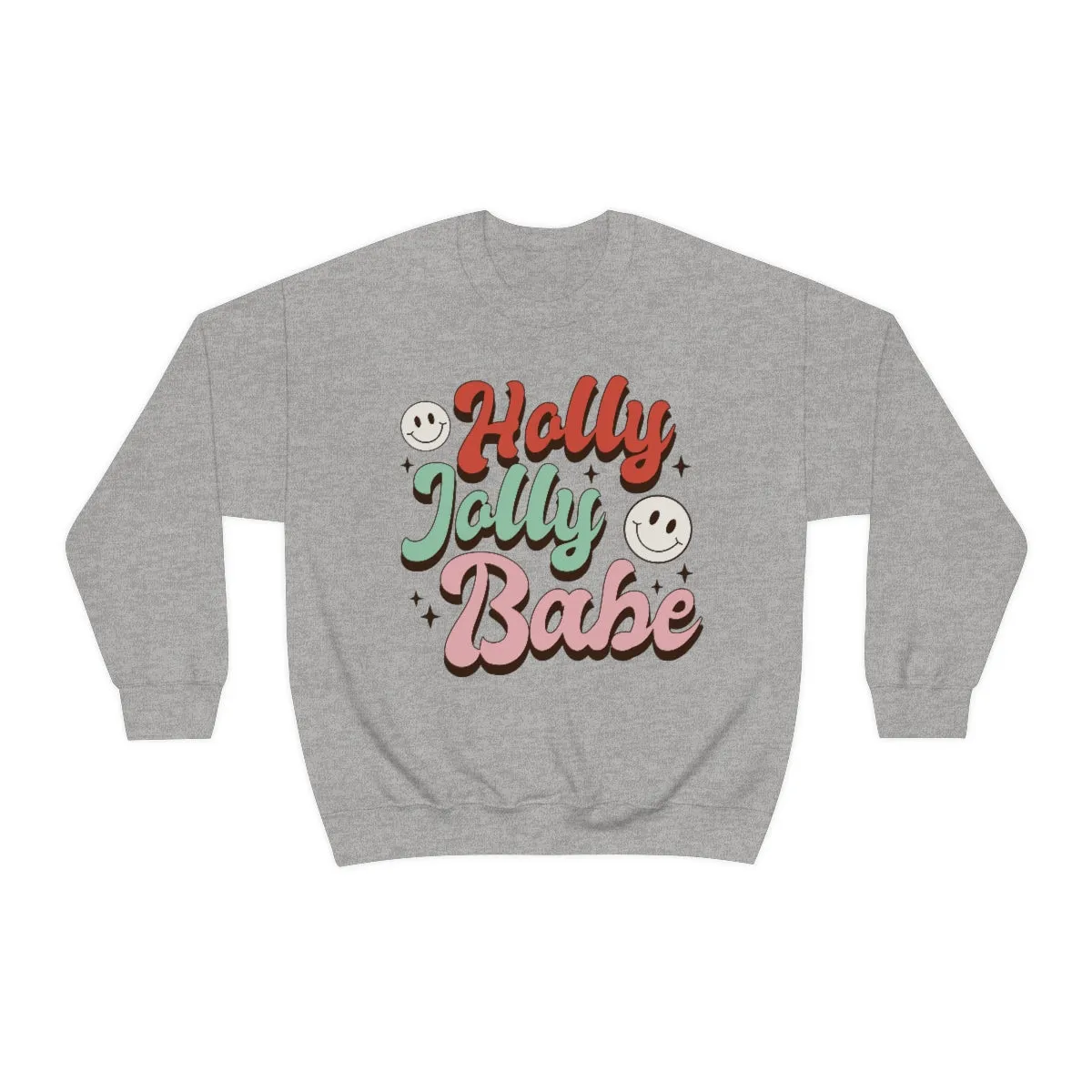 Holly Jolly Babe (Retro) Unisex Crewneck Sweatshirt