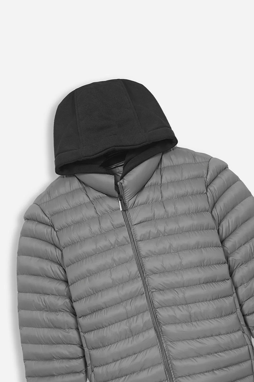 HOODED DOUBLE ZIP PUFFER