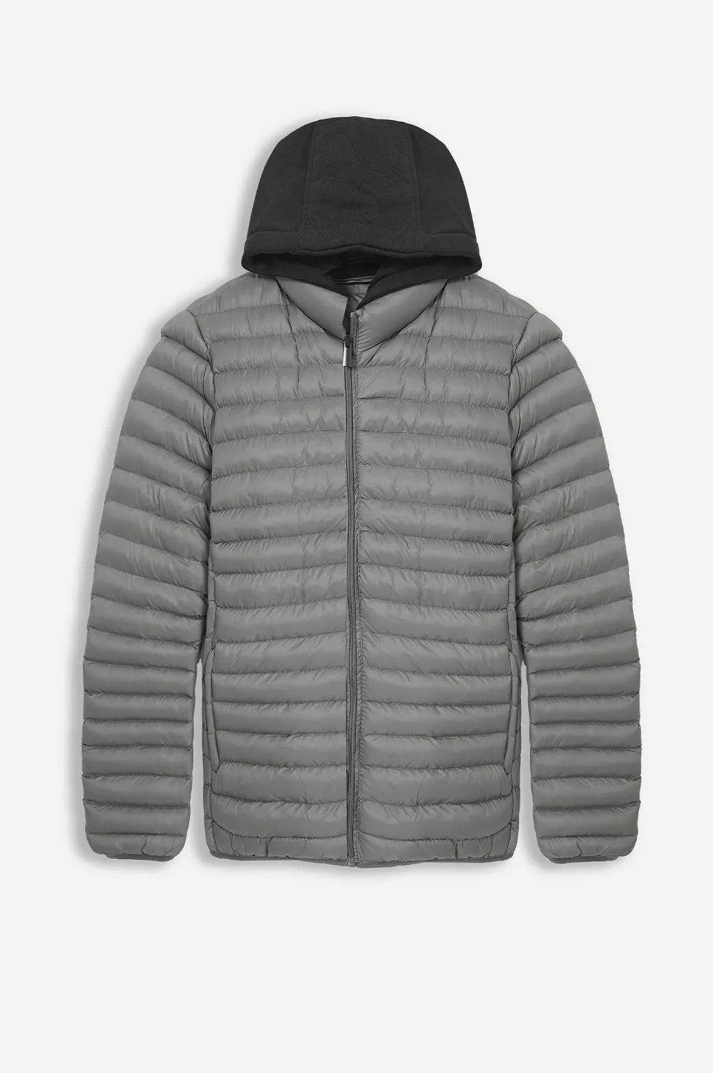 HOODED DOUBLE ZIP PUFFER
