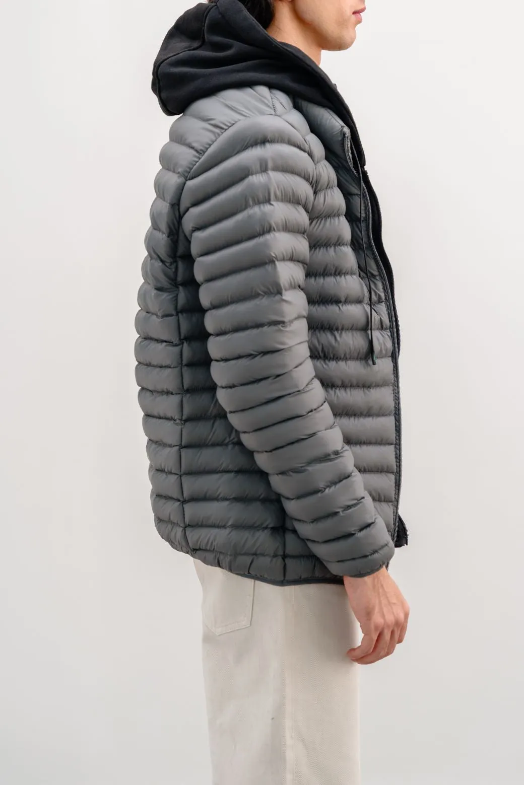 HOODED DOUBLE ZIP PUFFER
