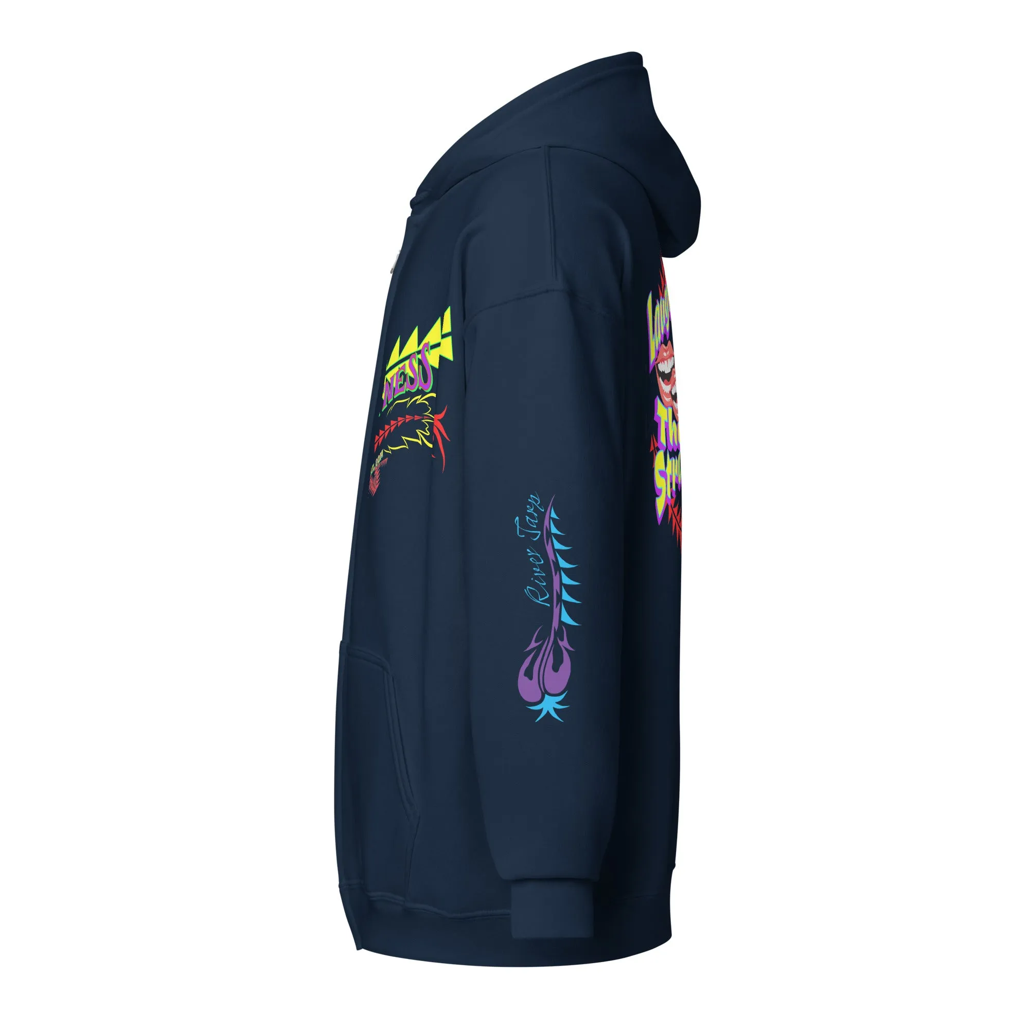 Hoodie unisex zip up