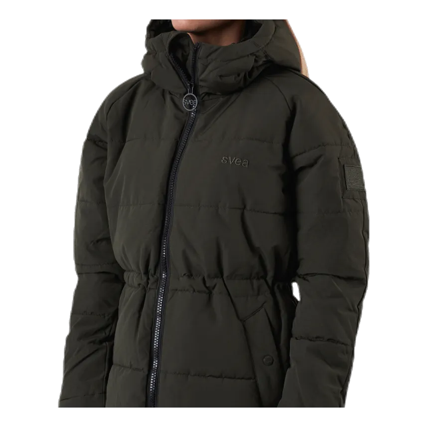 Hourglass Puffer Jacket Green