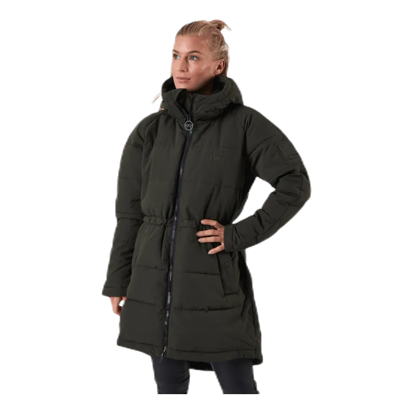 Hourglass Puffer Jacket Green
