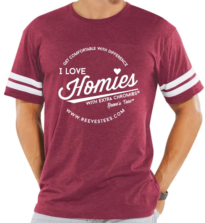 HWEC - Football Style - I Love Homies with Extra Chromies&reg; - Adult - Short Sleeve Tee
