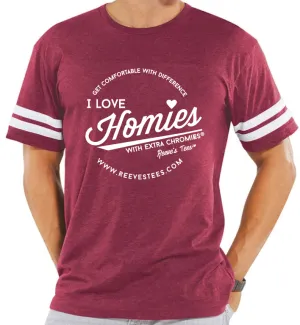 HWEC - Football Style - I Love Homies with Extra Chromies&reg; - Adult - Short Sleeve Tee
