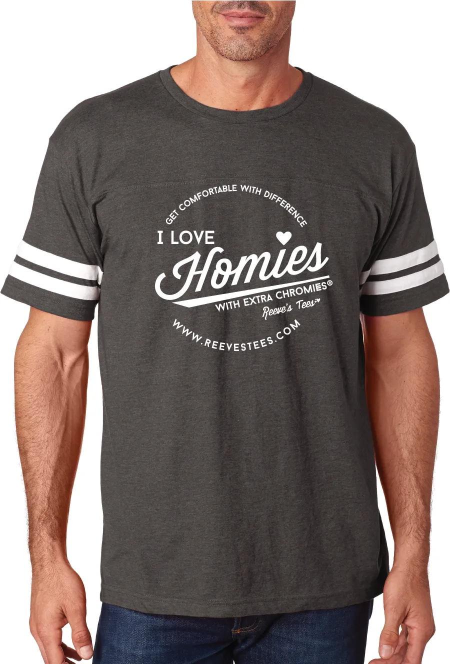 HWEC - Football Style - I Love Homies with Extra Chromies&reg; - Adult - Short Sleeve Tee