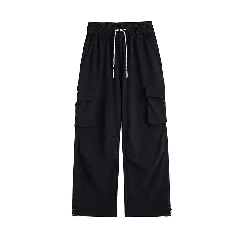 Ice Silk Thin Casual Working Pants Beam Foot Umbrella Soldier Matchet Pants Tactical Pants