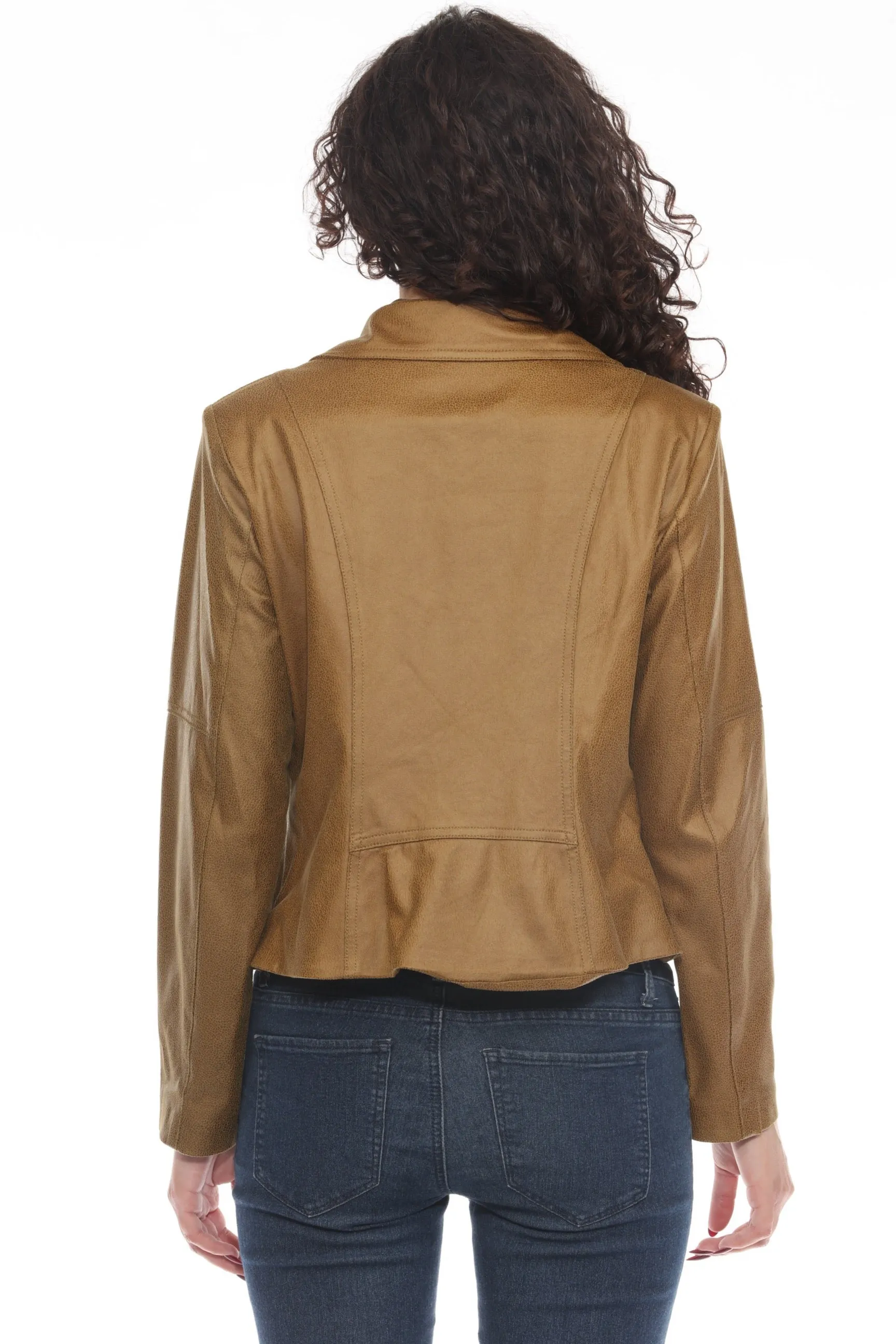 Insight New York Willow Green Vegan Leather Military Jacket BCJ7605C