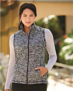 J America Women's Cosmic Pocket Full-Zip Fleece Vest - 8625