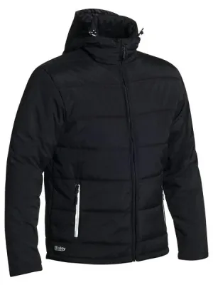 JACKET PUFFER WITH ADJUSTABLE HOOD OXFORD L/SLEEVE 136GSM BLACK UKJ6928