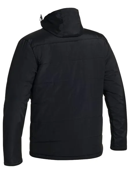 JACKET PUFFER WITH ADJUSTABLE HOOD OXFORD L/SLEEVE 136GSM BLACK UKJ6928