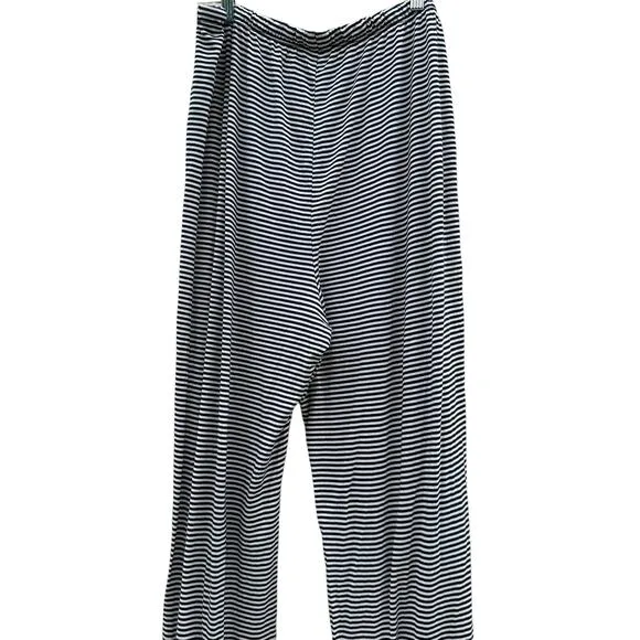 J.Crew Eco Dreamiest Long Sleeve Striped Pajama Set BB033 - Navy/White