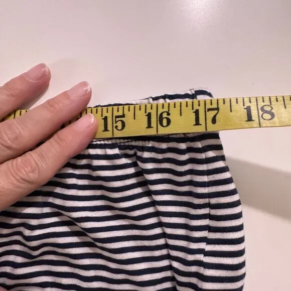 J.Crew Eco Dreamiest Long Sleeve Striped Pajama Set BB033 - Navy/White