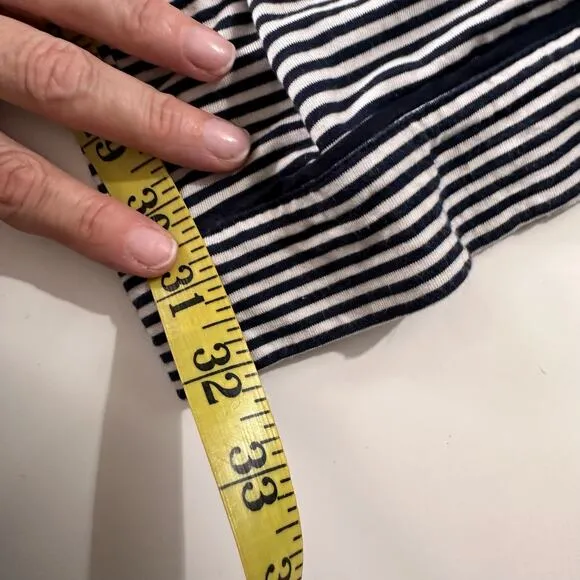 J.Crew Eco Dreamiest Long Sleeve Striped Pajama Set BB033 - Navy/White