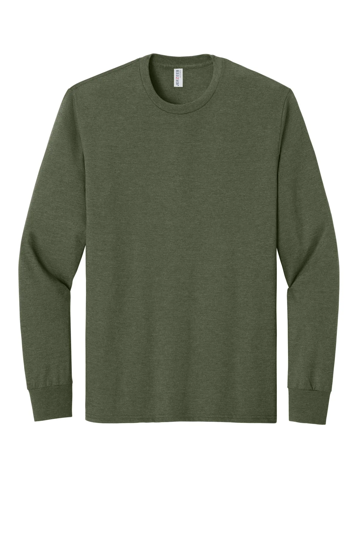 Jerzees Ultimate Unisex Ring Spun Long Sleeve T-Shirt IC46L Military Green Heather