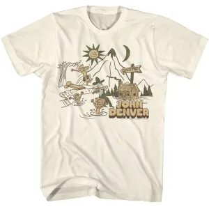 John Denver Country Cabin and Lake T-Shirt